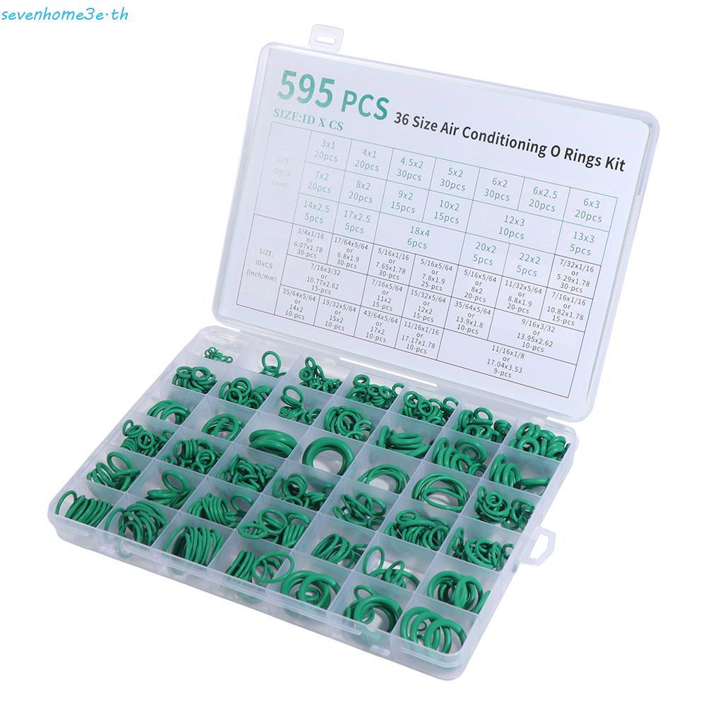 SEVENHOME3E เครื่องปรับอากาศ O Ring Kit, 36 ขนาด Assortment ชุดซีลยาง O-Rings, ทนทานการบํารุงรักษายา