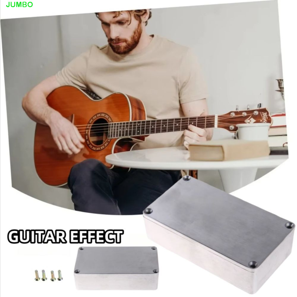 กล่องเหยียบเอฟเฟกต์ JUMBO, กล่องอลูมิเนียม 1590B, เงินทดแทนที่ทนทานพร้อมสกรู เคสเอฟเฟกต์กีตาร์ 1590 