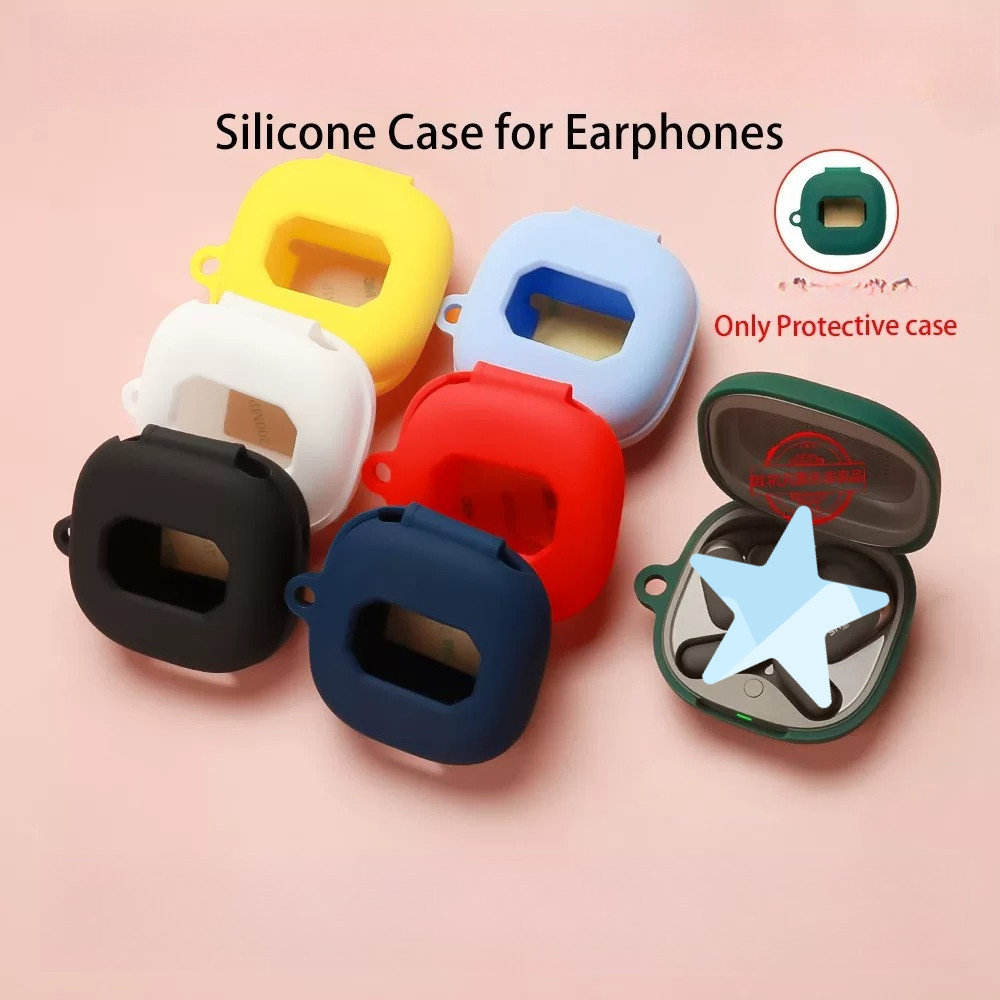 สําหรับ SHOKZ OpenFit 2 AI T922 สีทึบซิลิโคนหูฟังฝาครอบป้องกันสําหรับ SHOKZ OpenFit 2ai ฝาครอบ funda