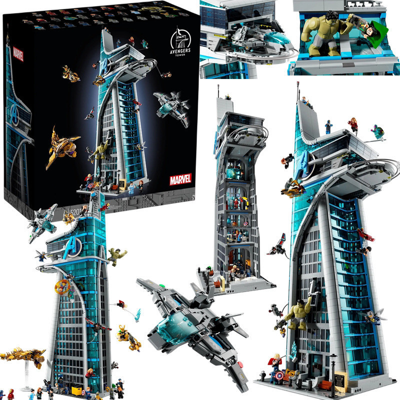 Marvel Avengers Avengers Building Block ของเล่น 76269 รุ่นผู้ใหญ่การศึกษาประกอบอาคารบล็อก
