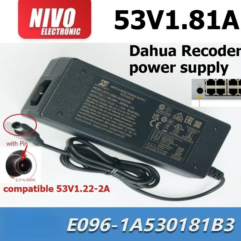DAHUA POWER SUPPLY ADAPTER 53V1.81A 96W
