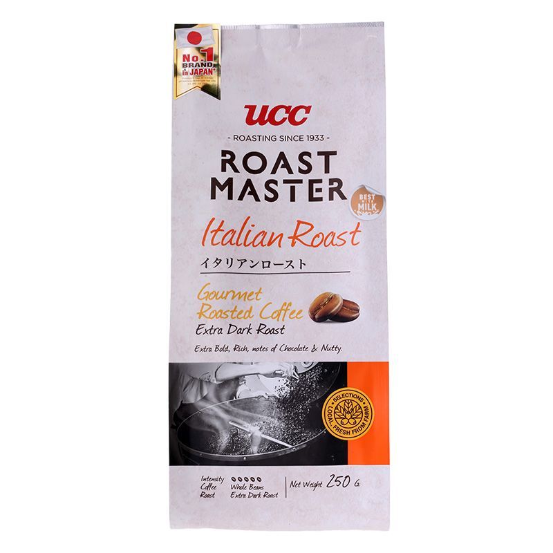ยูซีซีกาแฟคั่วชนิดเมล็ดอิตาเลียนโรสต์มาสเตอร์ 230กรัม UCC Roast Master Italian Roast Coffee Beans 230g.