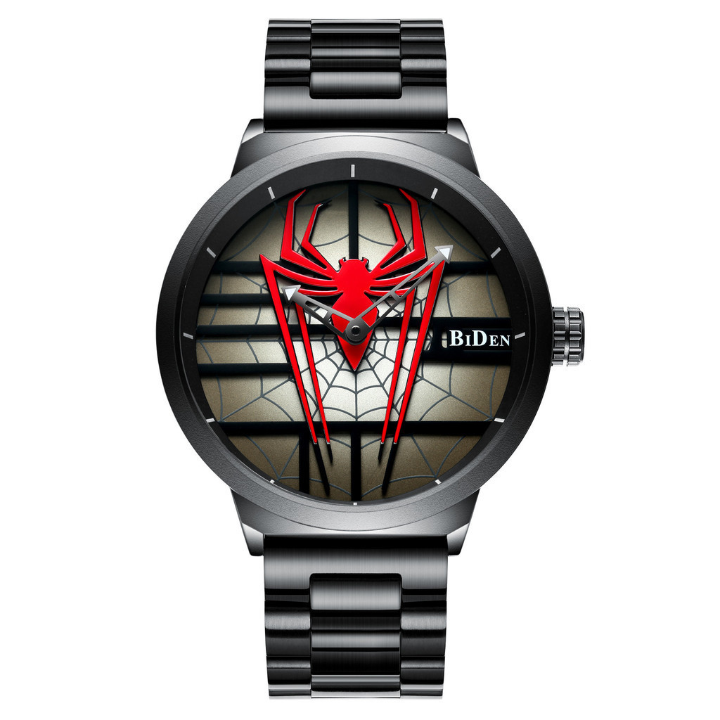 Biden Biden Biden ควอตซ์ Hollow Spider สายเหล็กการค้าต่างประเทศกันน้ําแฟชั่นควอตซ์นาฬิกาผู้ชาย watch