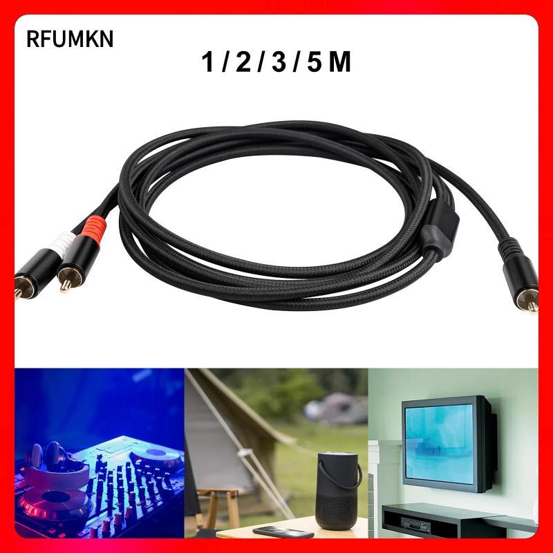 [rfumkn] สายซับวูฟเฟอร์ RCA เป็น 2RCA Y Adapter Splitter สําหรับเครื่องขยายเสียงหูฟัง 2m