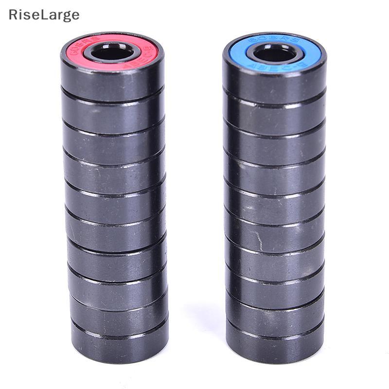 [RiseLarge] 10 ชิ้น/เซ็ต 608 2RS Bearing Deep Groove Steel Sealed Ball Bearings 608RS 608-2RS ใหม่