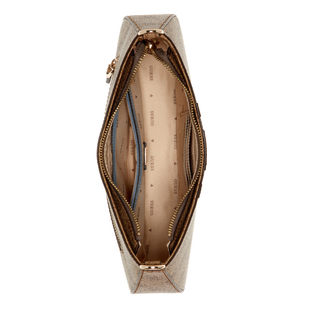 GUESS حقيبة كتف NOELLE II بسحاب — أزرق — صورة 4