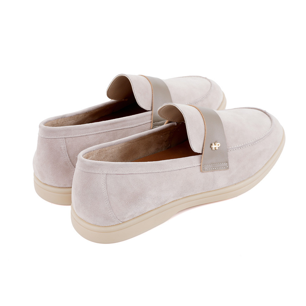 Hush Puppies حذاء رجالي كاجوال جلد سهل الارتداء — بيج — صورة 4