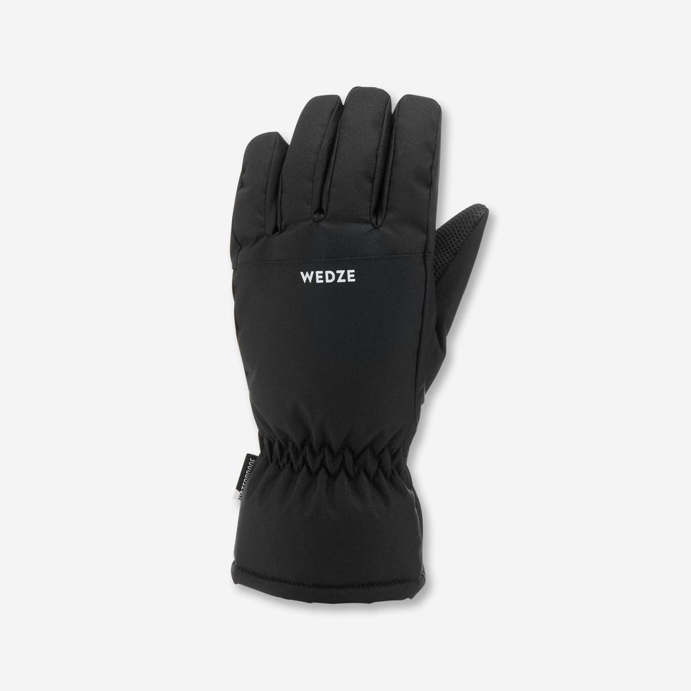 Decathlon قفازات تزلج أطفال دافئة مقاومة للماء 100 — أسود — صورة 2