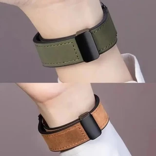 18 20 22mmStrap สําหรับ Huawei นาฬิกา GT7/6/5/4/3/GT5 pro 46 มม.42 มม.41 มม./GT Runner 1/2 หนังสร้อยข้อมือแม่เหล็กสําหรับ Amazfit active2/Bip 5/6 สายคล้อง