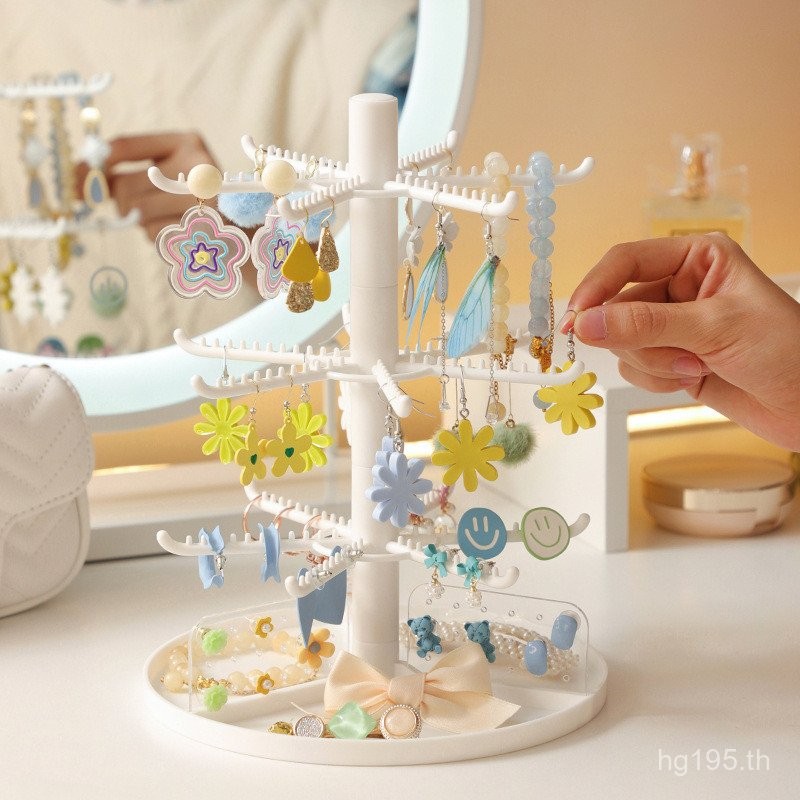 คอลเลกชันขาตั้งจอแสดงผลแขวนต่างหูชั้นวางรูปต้นไม้เครื่องประดับ Entrance Tang Yan ครัวเรือนต่างหูชั้น