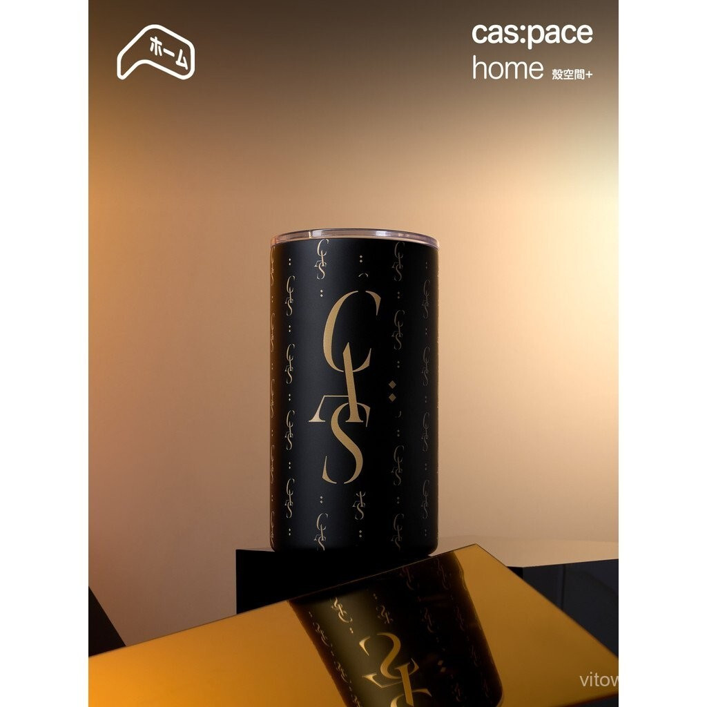 CaseSpace/Black Gold Thermos Coffee Travel Bottle with Straw and Lid304Stainless cup600ML Iced Ameri