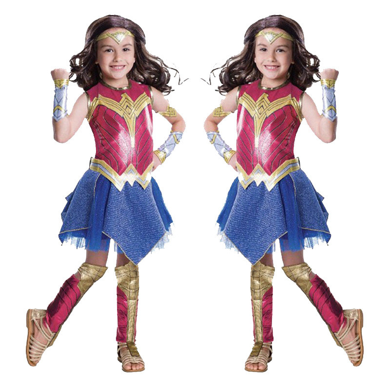 ชุดคอสเพลย์ Wonder Woman สำหรับเด็ก แบบอะนิเมะ Halloween
