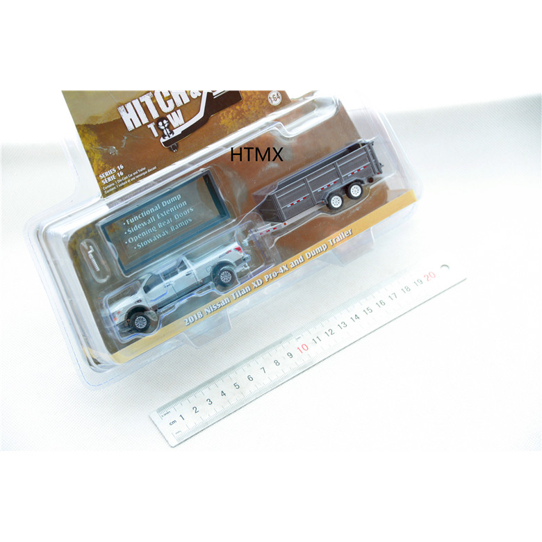绿光车 1:64 2018 Nissan Titan XD Pro-4X และ Double-Axle Dump