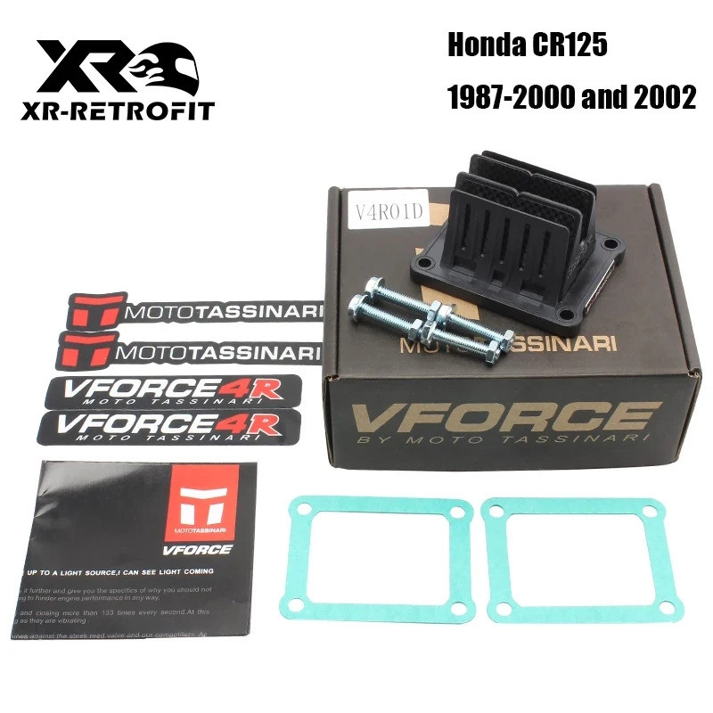 สําหรับ Honda CR125 NSR 1987-2000 2002 VForce2 Reed วาล์วกรง V Force Delta 2 รถจักรยานยนต์คาร์บอนไฟเ