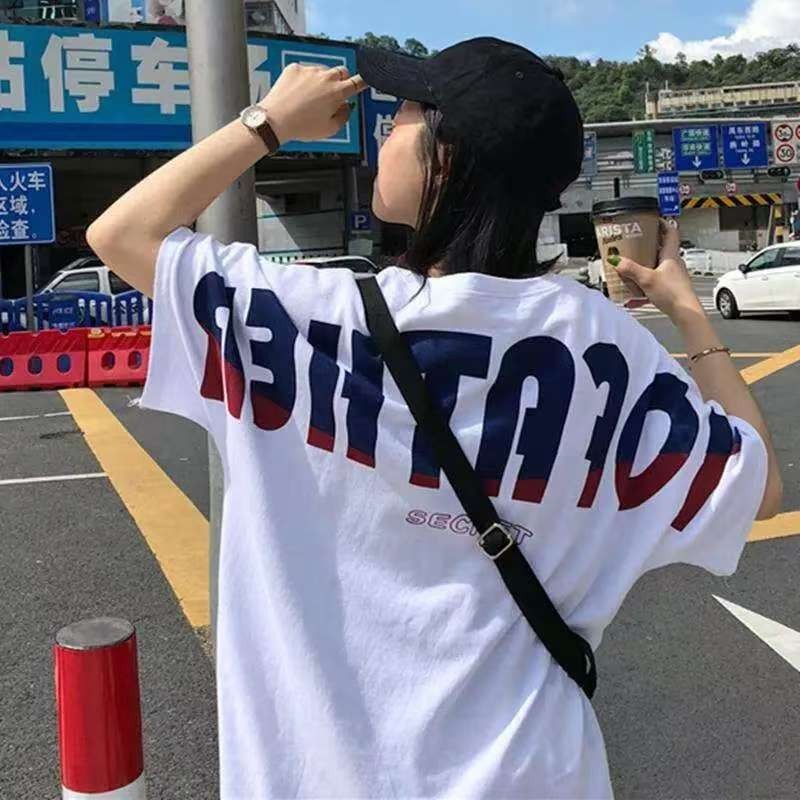 ChillTee เสื้อยืดOversize ผ้าCOTTONลาย "SECRET" เกาหลี มินิมอลเสื้อยืดผู้หญิง เนื้อผ้าเกรดพรีเมียม คอกลม ใส่สบาย【COD】