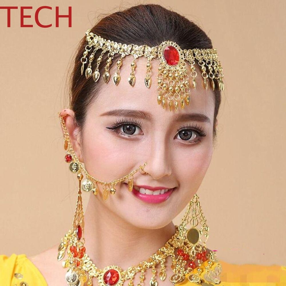 TECH Diamond Hairband Tribal เพชรสังเคราะห์และคริสตัล สำหรับผู้หญิง เหมาะสำหรับสไตล์โบฮีเมียน