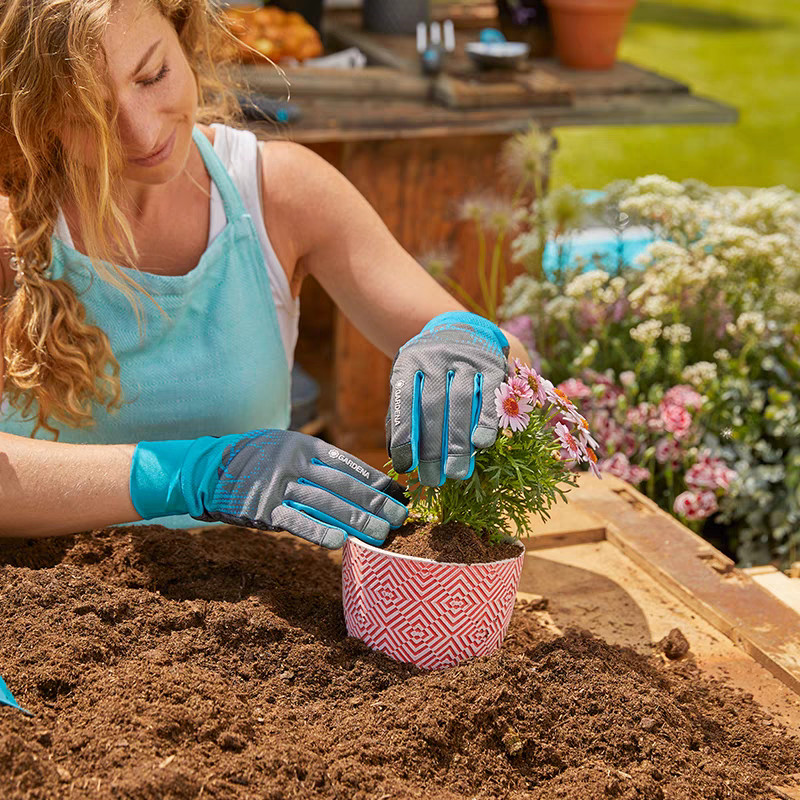 เยอรมันนําเข้า GARDENA GARDENA กันน้ํา Anti-slip Breathable Dirt-proof สวนปลูกดอกไม้ถุงมือทําสวน