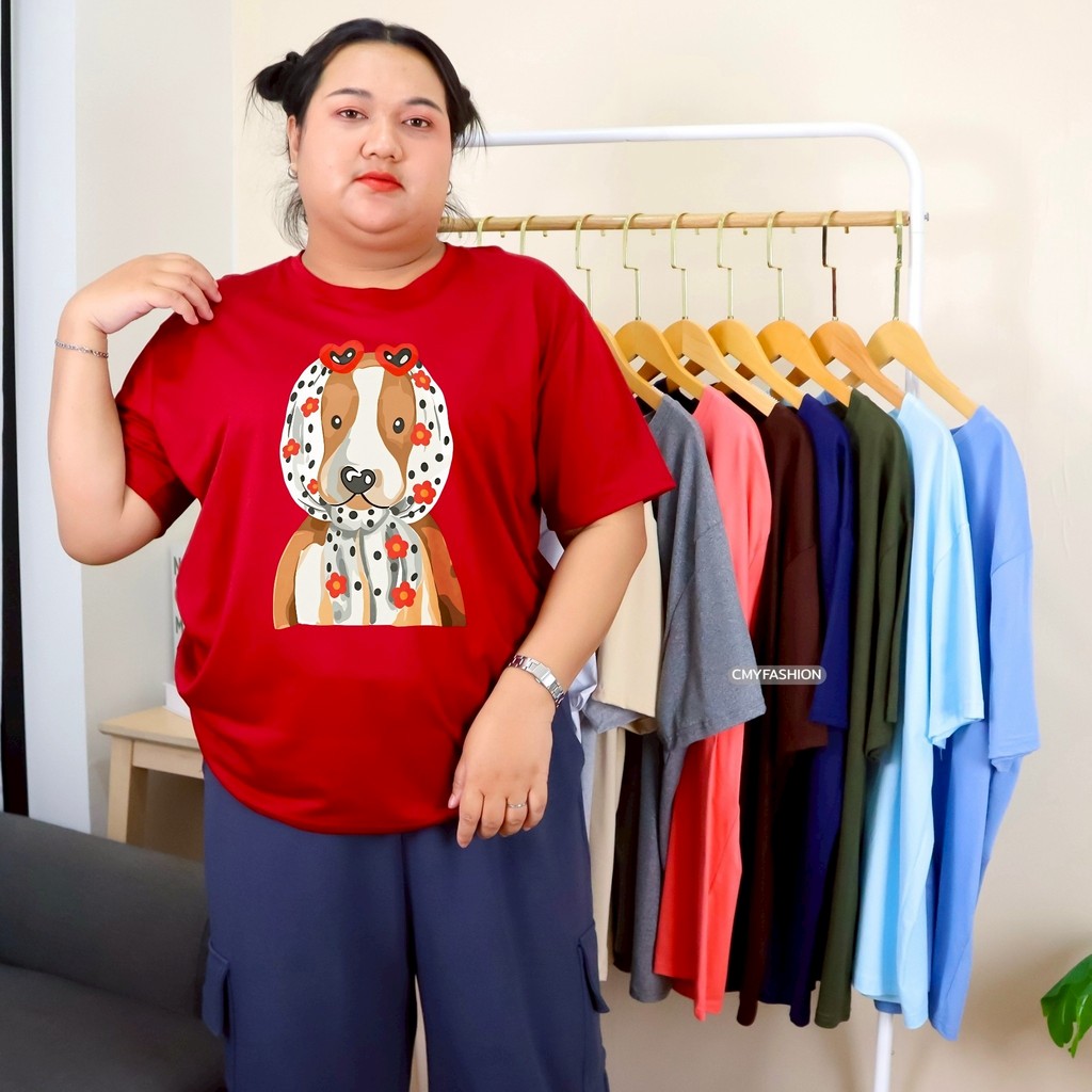 เสื้อยืด ไซส์ใหญ่ 6XL เสื้อคอกลม แขนสั้น สกรีนลายการ์ตูน ผ้าคอตตอนผสม เนื้อผ้านิ่ม ใส่ได้ทั้งชายและหญิง 8000-oct027#