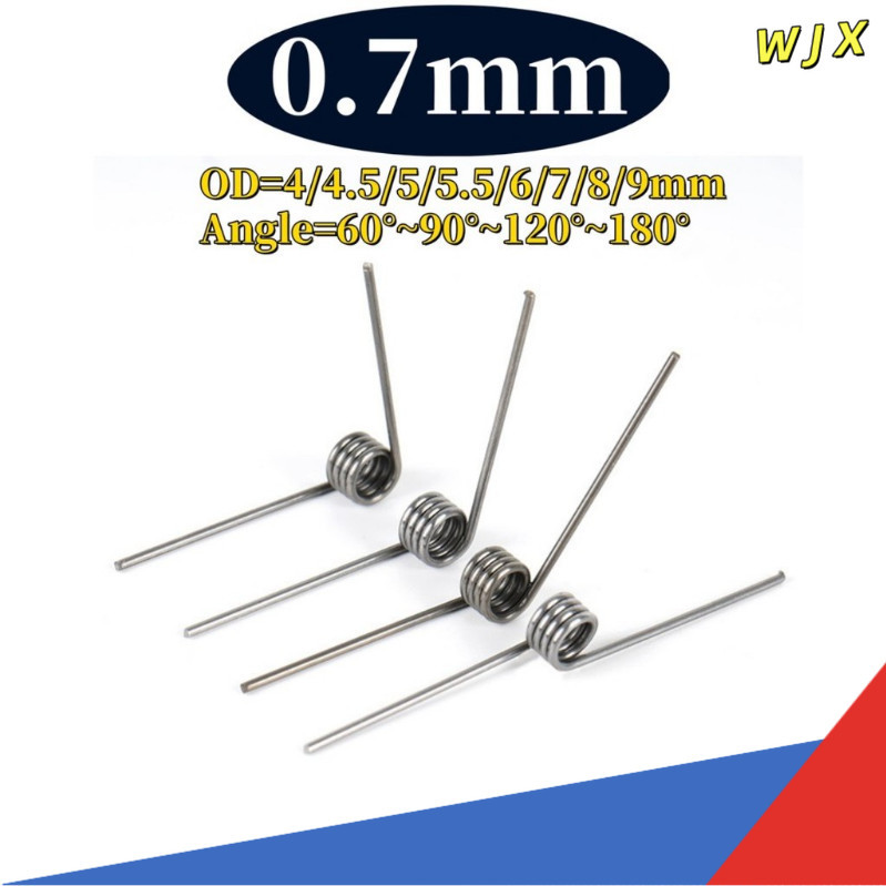 Sus304 d0.7mm OD4/4.5/5/5.5/6/7/8/9mm V-shaped spiral torsion spring Corner 60/90/120/180 องศาWJX-CB