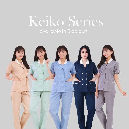 BRIGIXSHOP [Renne] Keiko Short Sleeve Nurse Uniform / Babysitter Uniform / Nanny Uniform