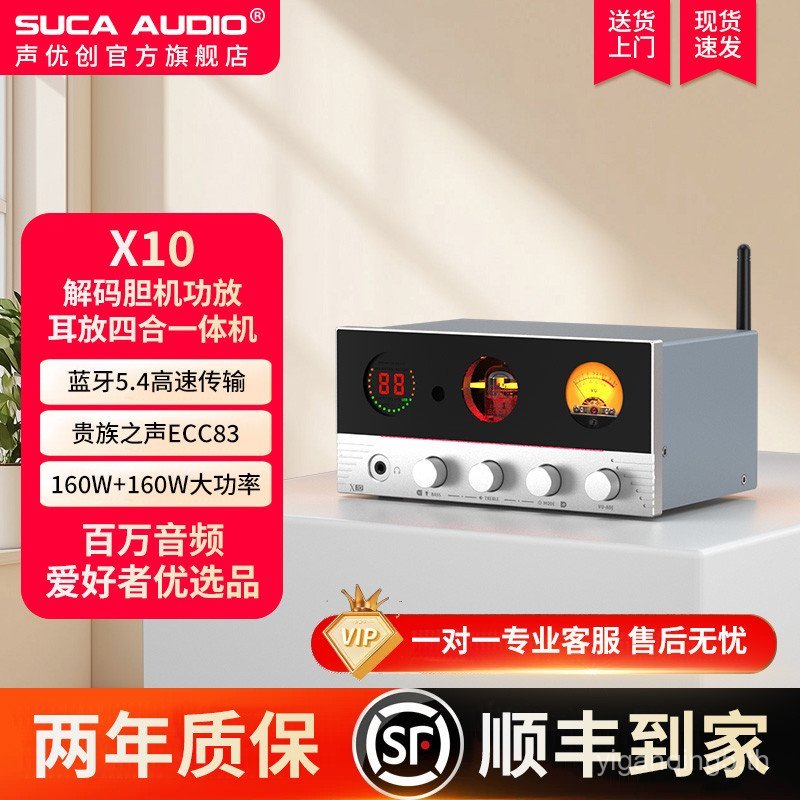 เครื่องขยายเสียง X10 Bile Machine Bluetooth 5.4 Fever Grade ในครัวเรือน Digital U Disk Tube ถอดรหัสเ