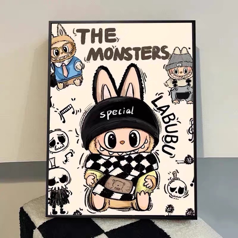 【45x60 cm-11CT】ปักครอสติสใหม่ตุ๊กตาการ์ตูนน่ารักตลกที่ทําด้วยมือด้ายเย็บปักถักร้อย