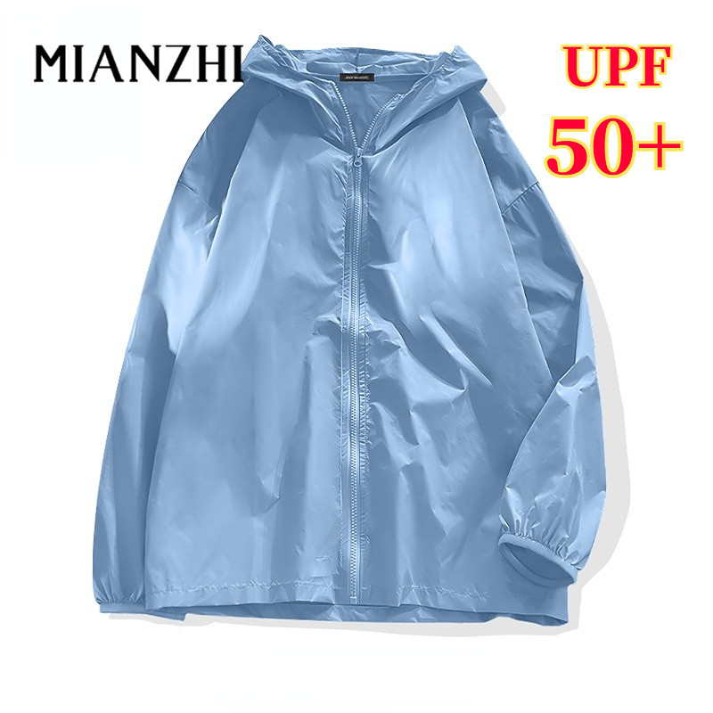MIANZHI ✨ส่งจากกรุงเทพฯ✨ ผู้ชายและผู้หญิง เสื้อคลุมฮู้ดกันแดด UPF50+ กันน้ำกันฝน ผ้าเย็นเหมือนแอร์ เ