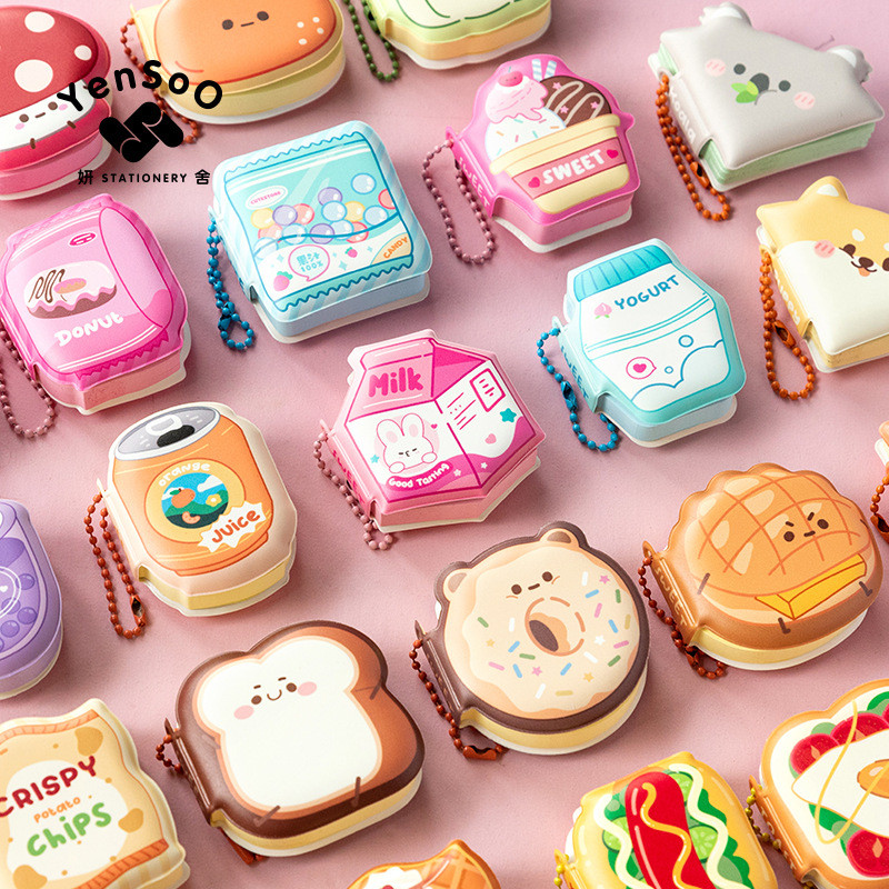 Yanshe จัดแต่งทรงผม Decompression Post-it Notes Doudou โน้ตบุ๊คนักเรียนแบบพกพาบันทึกบันทึกสํานักงานสามารถติดบันทึก