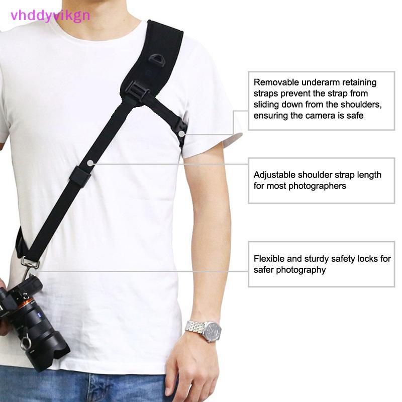 VHDD Quick Release Anti-Slip Soft สายคล้องกล้องเข็มขัดไหล่สลิงคอสําหรับ EOS 5D4 7D 6D 200DII 850D 90