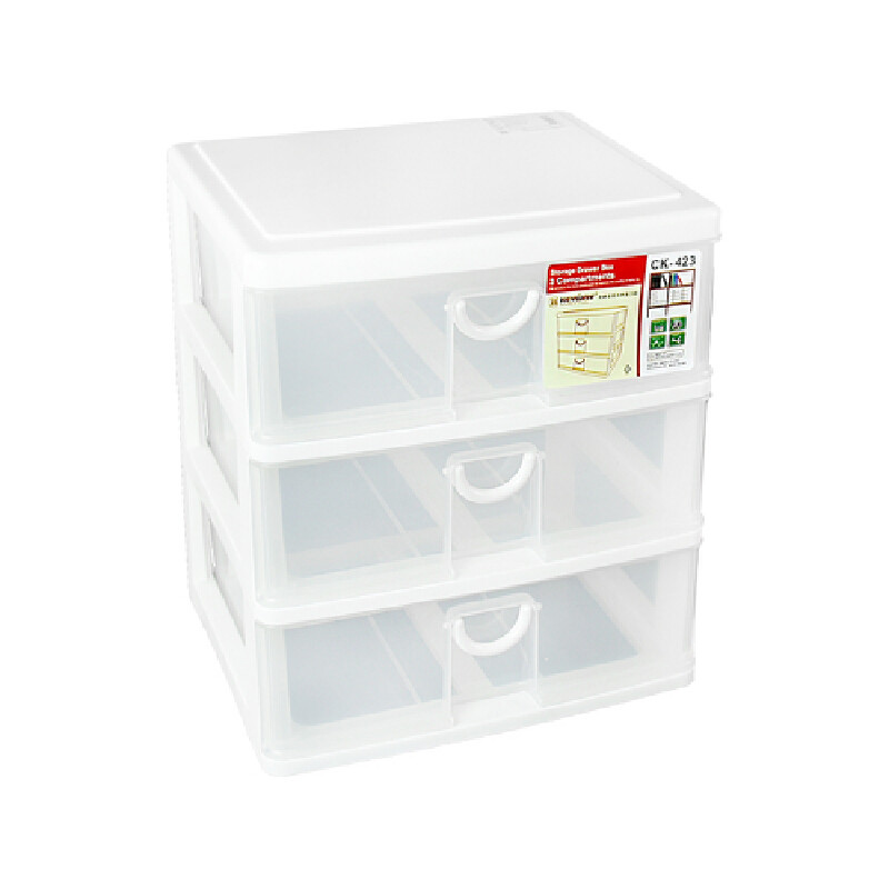 KEYWAY กล่องลิ้นชักใส่ของอเนกประสงค์ รุ่น CK-423 สีขาว-ใส