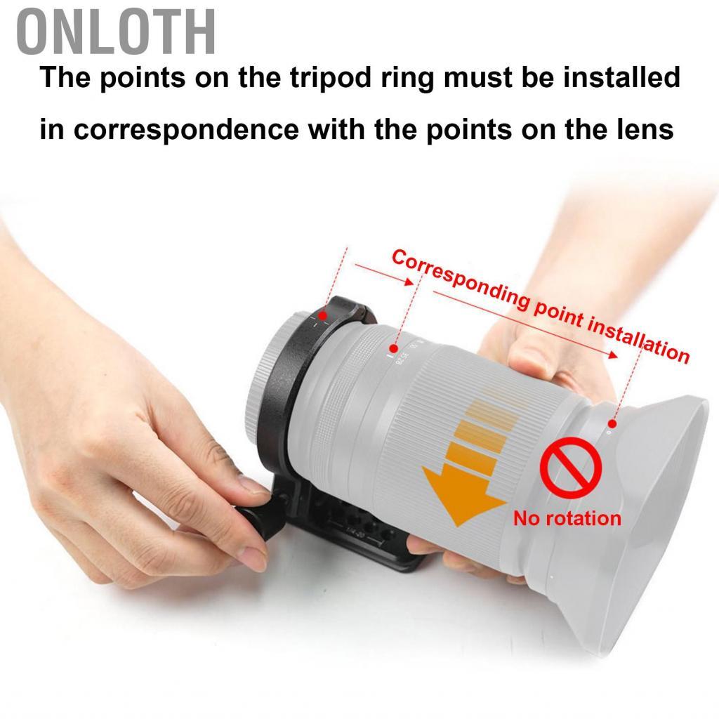 Onloth Onloth เลนส์คอขาตั้งกล้องสำหรับ S: 28-105 มม. F2.8 DG DN Art อลูมิเนียม Arca Fit Base UNC สกร