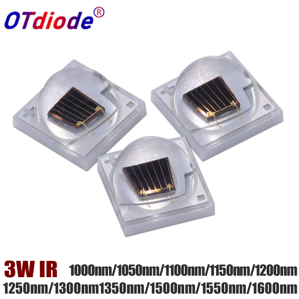 1pcs 1W 3W สูง 3535 ชิป LED IR 1000nm 1200nm 1300nm 1500nm1600nm อินฟราเรด FarRed ไดโอดโคมไฟสําหรับ 