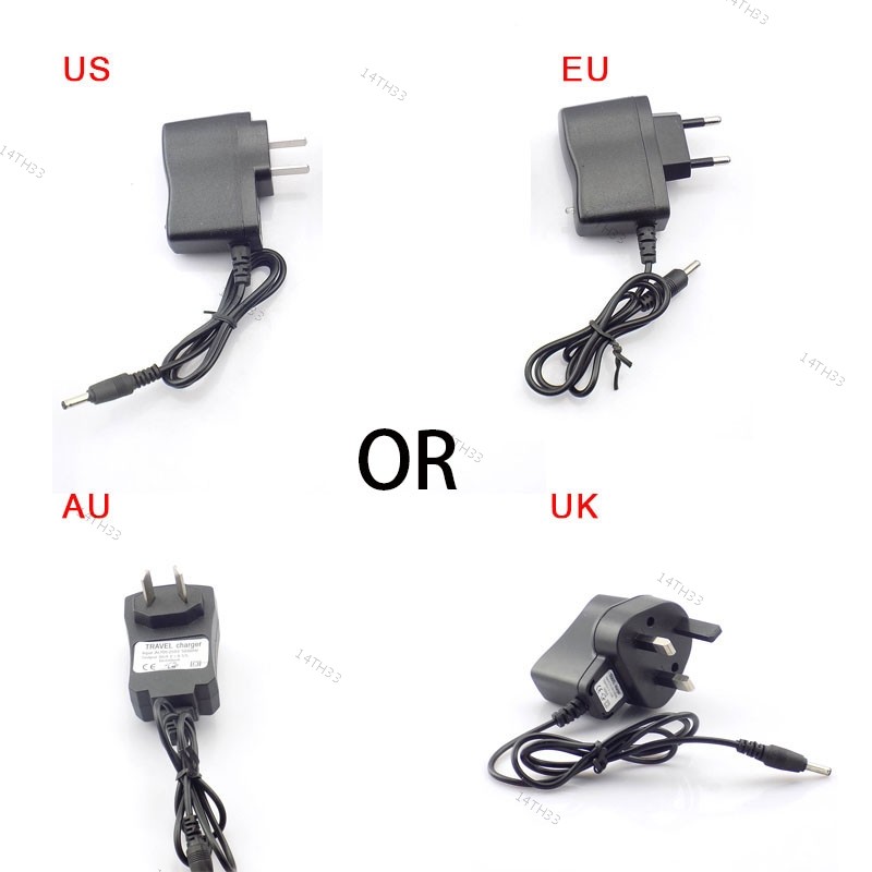 3.5*1.35 มม.อะแดปเตอร์ AC 110V 220V To DC 4.2V 0.5A สําหรับ 3.7V 4.2V Li-ion 18650 แบตเตอรี่ US EU U