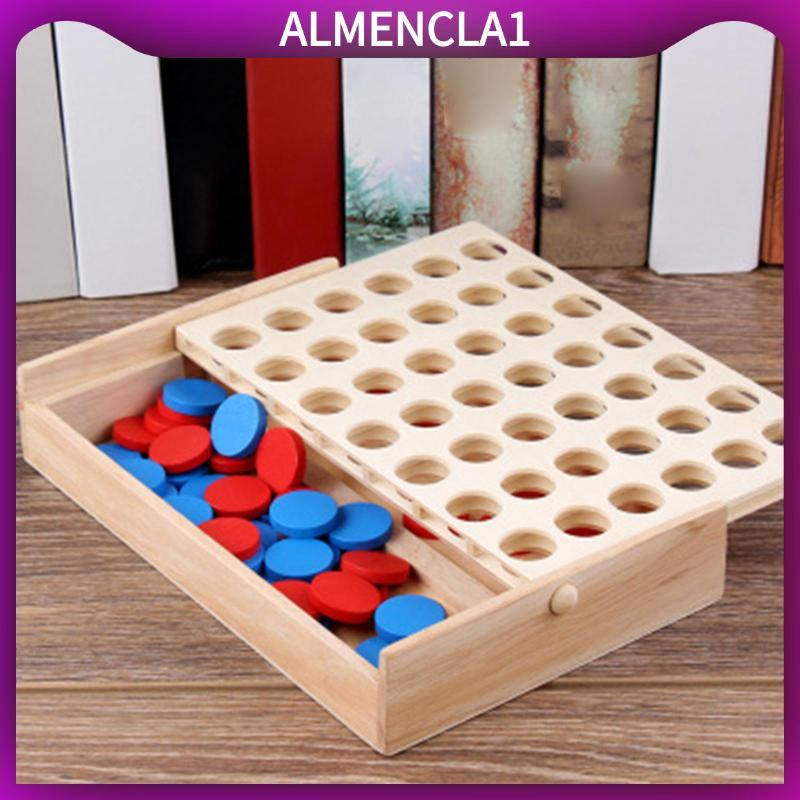 [Almencla1] 4 in A Row Board Game Strategy Game Early Learning Interactive Hand Eye