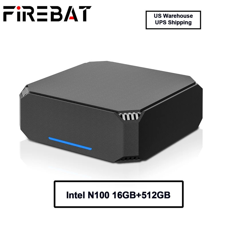 FIREBAT AK2 PLUS Mini PC Intel N150/N100 CPU Windows 11 Mini PC Gaming DDR4 16GB RAM 512GB SSD WIFI5