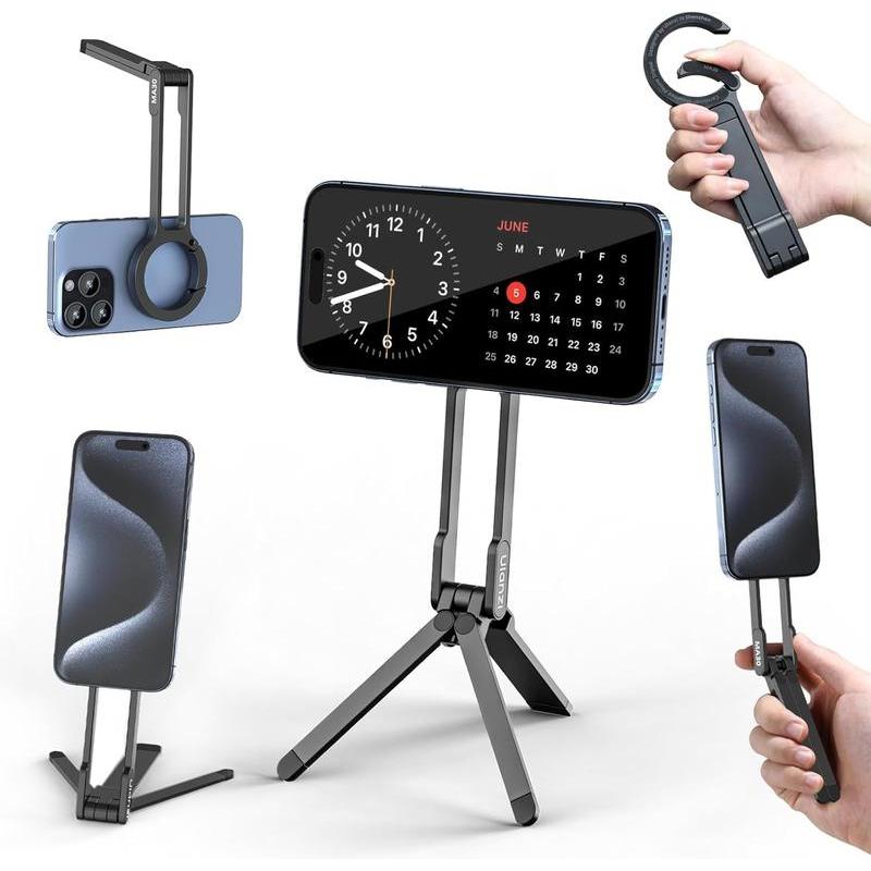 ULANZI MA30 แม่เหล็กโทรศัพท์ขาตั้งกล้องสําหรับ-อลูมิเนียม artphone ขาตั้งกล้องขนาดเล็กพับกระเป๋าขาตั
