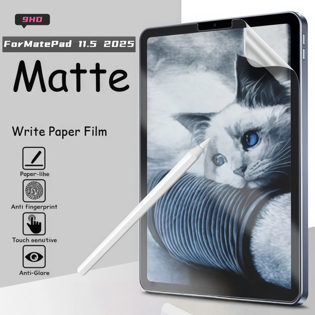 แบบกระดาษ ผิวด้าน  ฟิล์มแม่เหล็กที่ถอดออกได้ ฟิล์มกันรอยกระจกนิรภัยแบบ HD For Xiaomi pad 6pro MatePad 11.5  honor pad x7