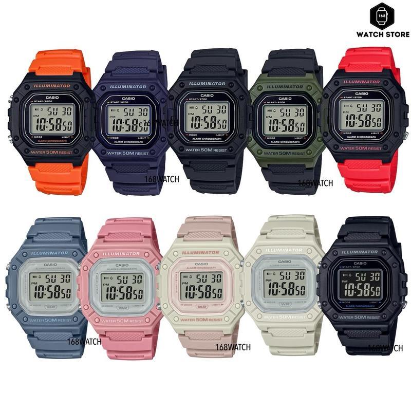 นาฬิกาข้อมือ CASIO W-218H W-218HC W-218H-1A W-218HC-4A2 W-218H-1B W-218H-2A W-218HC-8 ของแท้ประกันศู