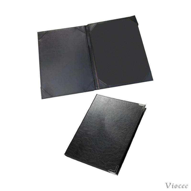 [Viocee] ร้านอาหารเมนูปก Cheque ผู้ถือหนังสือ PU หนัง Cafe Bar Diner ปฏิบัติร้านอาหาร Guest Check Ho