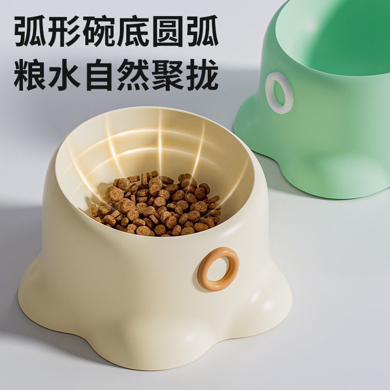 สินค้าใหม่พร้อมสต็อก Octopus Pet Bowl Anti-overturning Oblique Ration Bowl ชามอาหาร Feeding Cat Anti