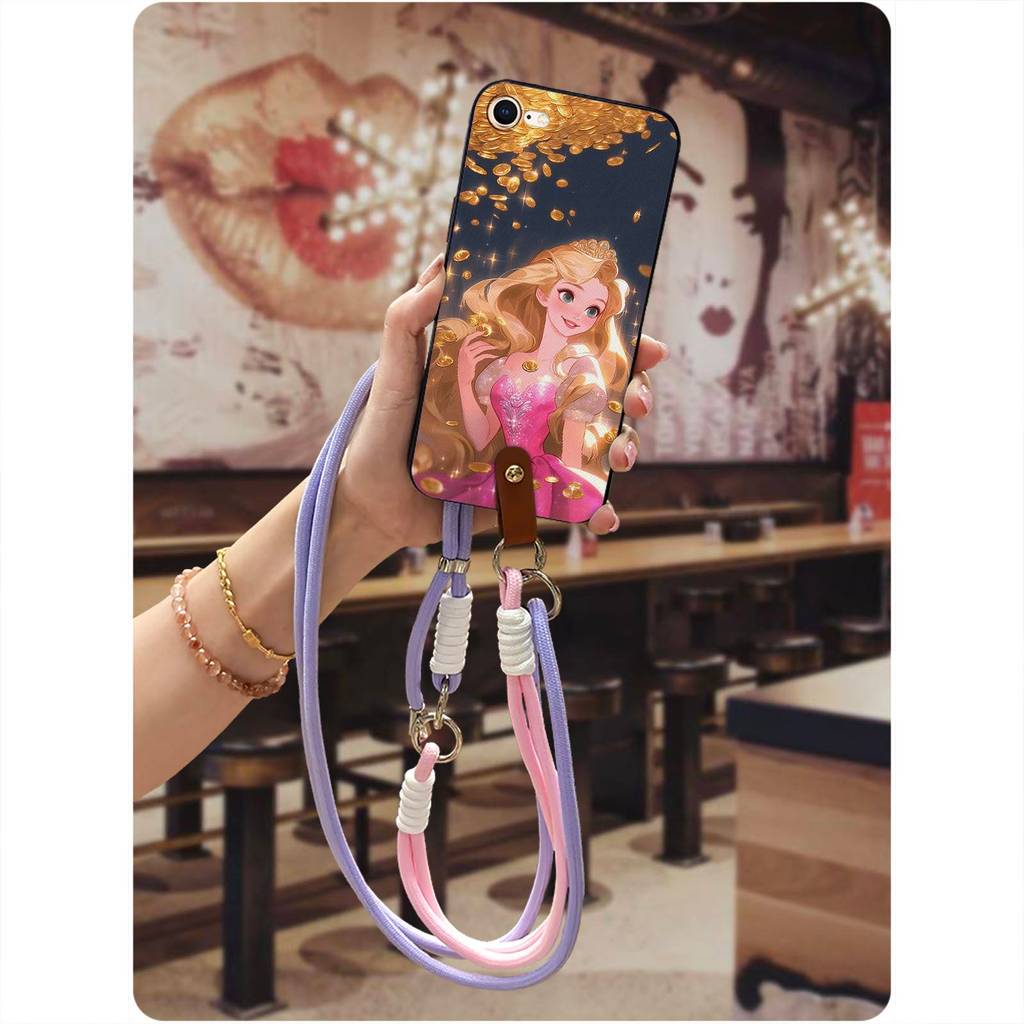 ทนทานการ์ตูนเคสโทรศัพท์สําหรับIphone 7/8/SE 2020/2022/SE2/SE3/ip7/ip8 Crossbodyแฟชั่นออกแบบสร้อยคอTP