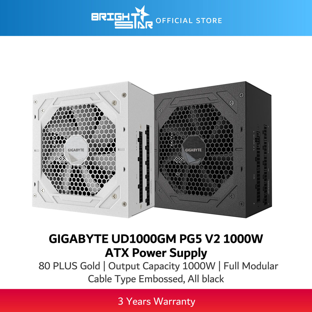 GIGABYTE UD1000GM PG5 V2 80PLUS Gold 1000W ATX Power Supply