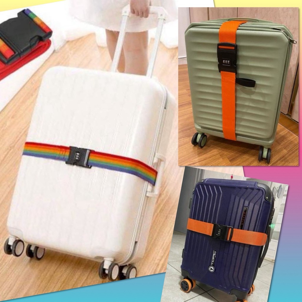🌈 สายรัด กระเป๋าเดินทาง มีรหัส เข็มขัด รัดกระเป๋า ล็อคกระเป๋า 20-32 นิ้ว ล็อคของ ตั้งรหัสผ่านได้ รัดของ ปลดล็อคง่าย 🌈 - รูปที่ 6
