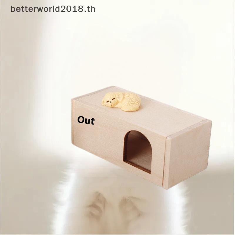 [bet] 1 ชุดเครื่องประดับตุ๊กตา 1:12 Miniature Kennel Pet House แมวและสุนัขเครื่องประดับเฟอร์นิเจอร์ช