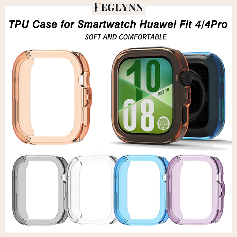 ครอบคลุม for Huawei Fit 4 Pro เคสกันกระแทก ยางใส TPU แบบไม่ปิดทัยหน้าปัด for Smartwatch Huawei Fit 4
