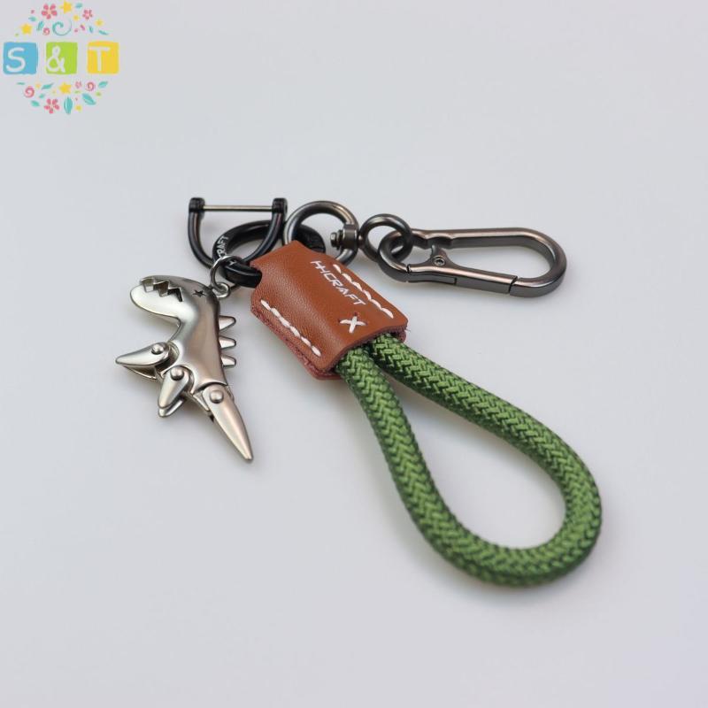 [ส&ที] อุปกรณ์ตกแต่งมอเตอร์ไซค์ พวงกุญแจรถน้อย หนังเดี่ยว เชือกทอ พวงกุญแจโลหะ กระเป๋าถือ จี้ {ไทย} - รูปที่ 4