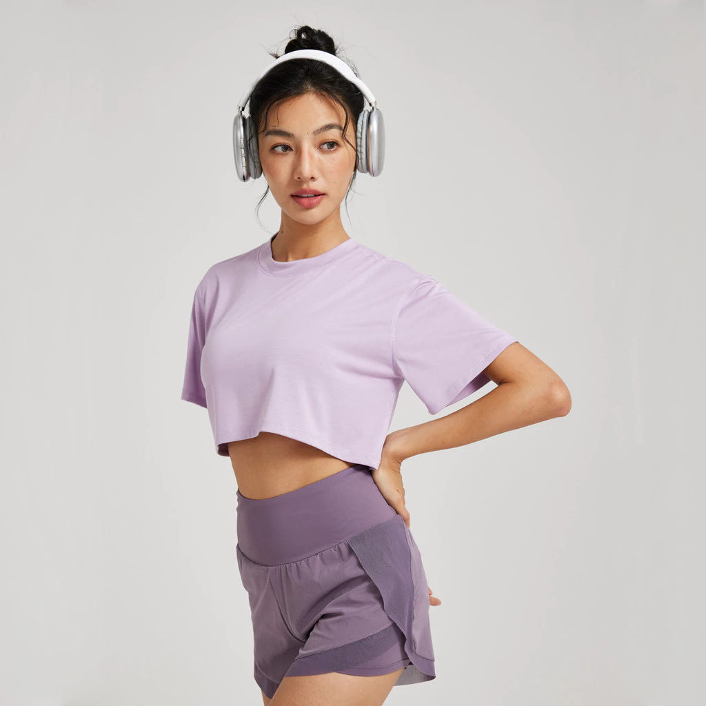 AirActive Leisure เสื้อครอปท็อปแขนสั้นโยคะ thumbnail 7