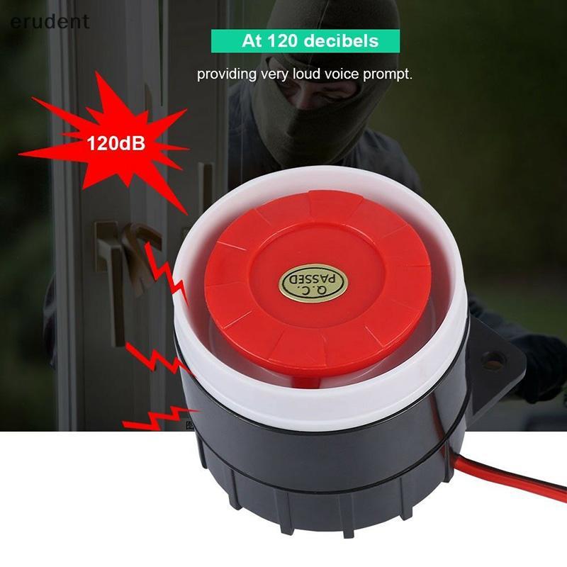 Erudent Mini Wired Car Horn Speaker Siren Home Security Sound Alarm System 110dB DC 12V ใหม่
