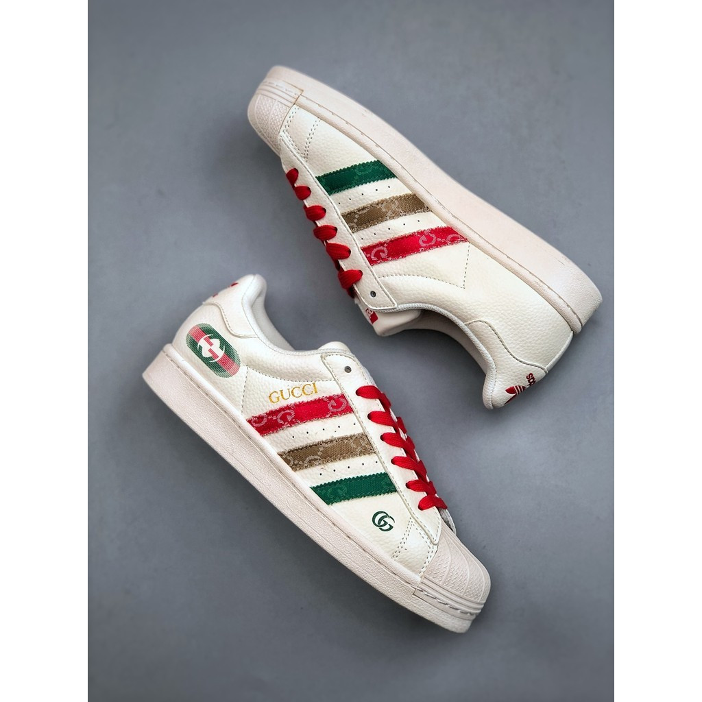 [ระดับต้นฉบับบริสุทธิ์] Co-Branded Shell Toe Life Casual Shoes Low-Top Flat Shoes Breathable Cushion