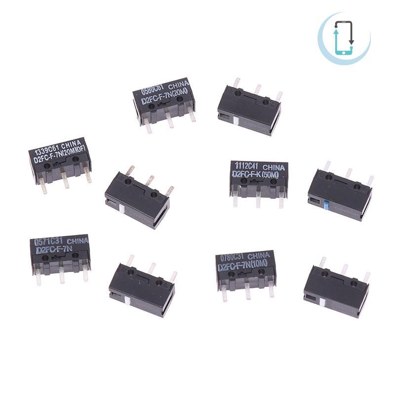 [AT] 2 ชิ้นเมาส์ไมโครสวิตช์ D2FC-F-7N 10M 20M ของ D2FC-F-K(50M) -RZ D2F D2F-01 D2F-01F-L D2F-F-F-3L 